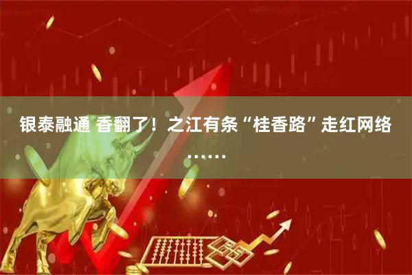 银泰融通 香翻了！之江有条“桂香路”走红网络……