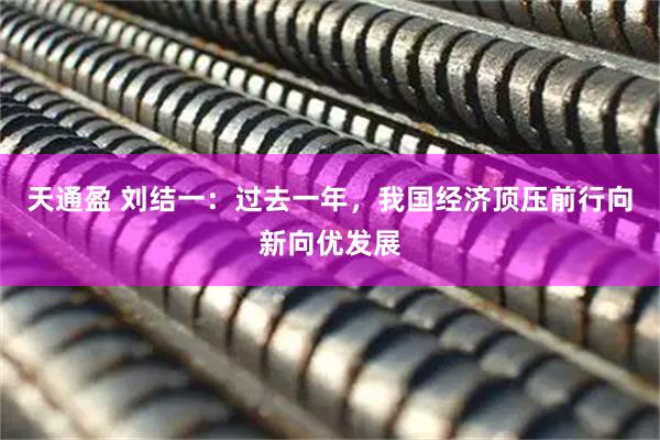 天通盈 刘结一：过去一年，我国经济顶压前行向新向优发展