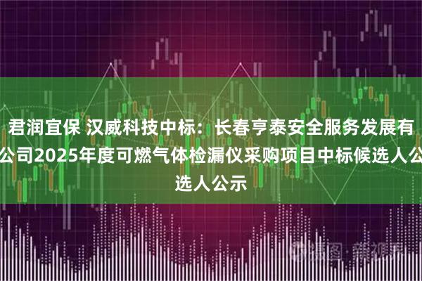 君润宜保 汉威科技中标：长春亨泰安全服务发展有限公司2025年度可燃气体检漏仪采购项目中标候选人公示